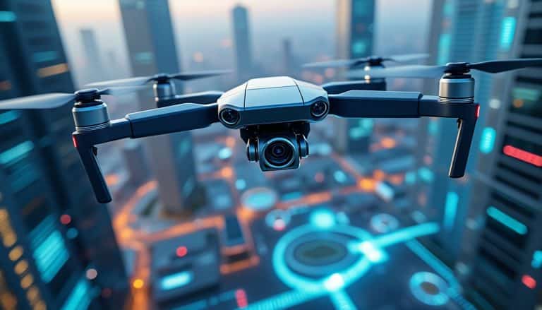 explorez l'impact du drone civil sur la prise de vue aérienne dans l'environnement high-tech, alliant innovation technologique et perspectives visuelles avancées.