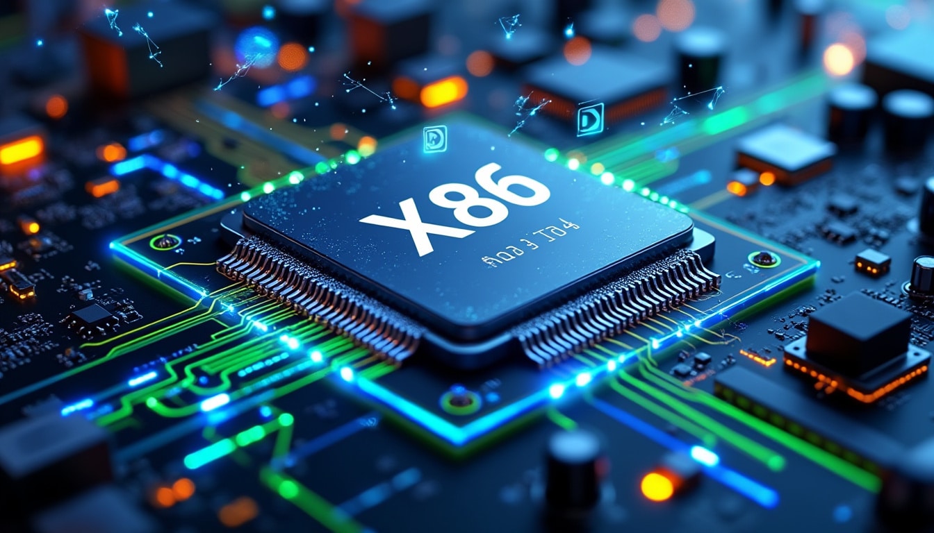 explorez la relation directe entre le processeur x86 et la compatibilité logicielle, et comprenez son rôle clé dans l'environnement informatique moderne.